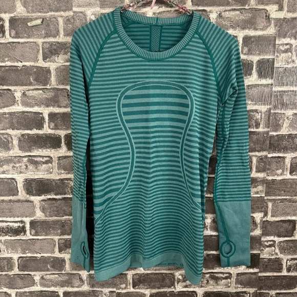 Lululemon Swiftly Tech Long Sleeve Crew shirt top green 
Heathered Forage Teal - Picture 1 of 10